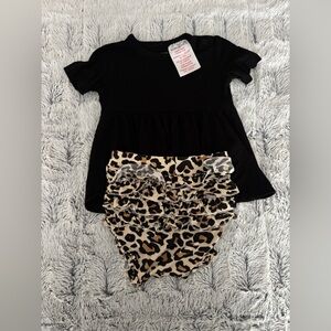 Posh Peanut Black Ribbed Top